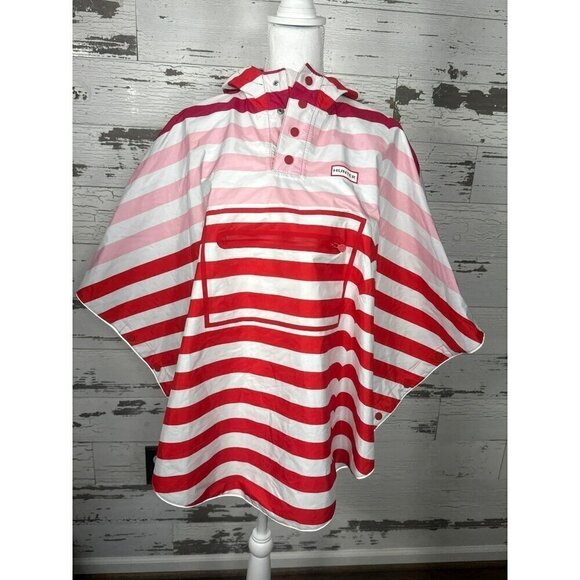HUNTER for Target Limited Edition Rain Poncho Red/White/Pink Size M/L NWOT - Picture 1 of 6